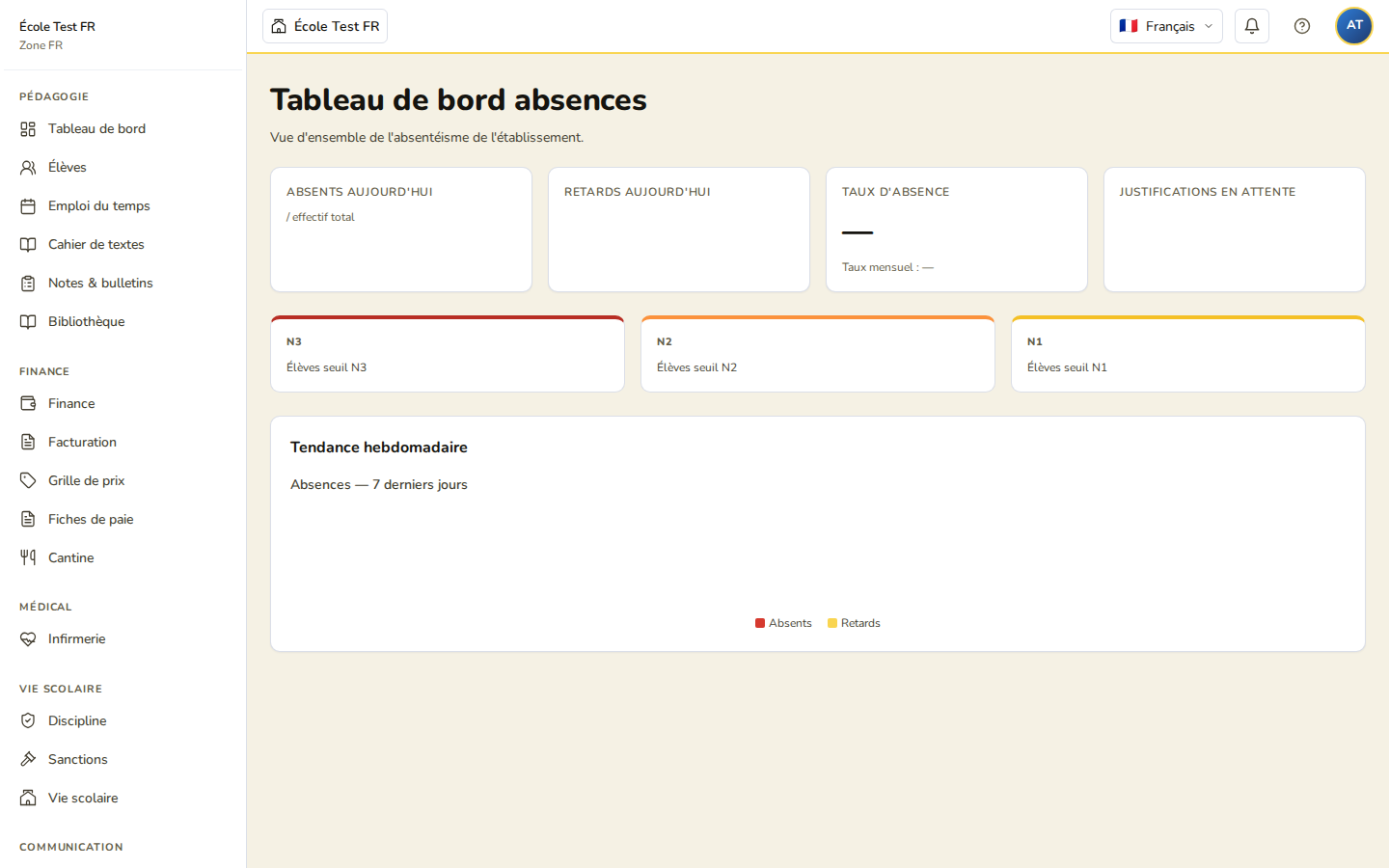 Saisie de l'appel Schoolysoft